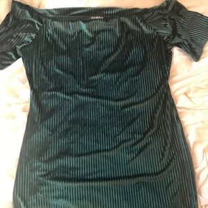 Germaine Velvet Dress FN - Hunter Green 3x